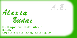 alexia budai business card